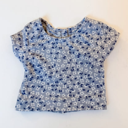 Floral Doll T-Shirt Blue