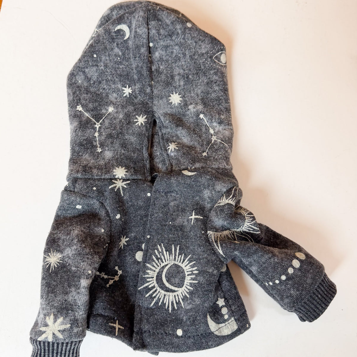 Night Sky Celestial Washed Black Doll Hoodie