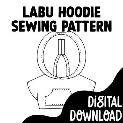 Labu Hoodie Sewing Printable PDF Pattern Instructions DIY Digital Download