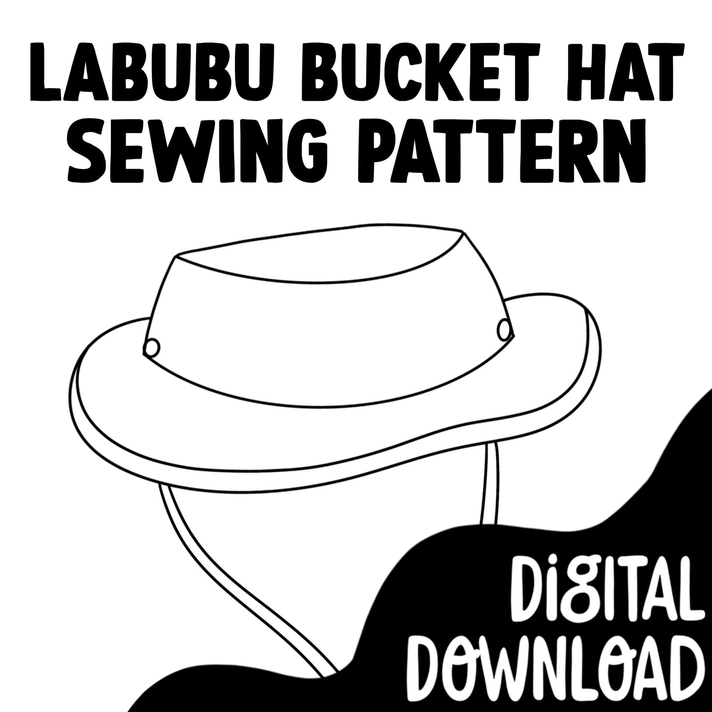 Labu Bucket Hat Sewing Printable PDF Pattern Instructions DIY Digital Download