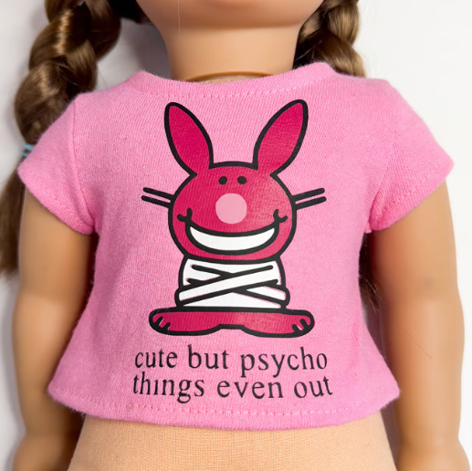 Happy Bunny Pink Doll Shirt