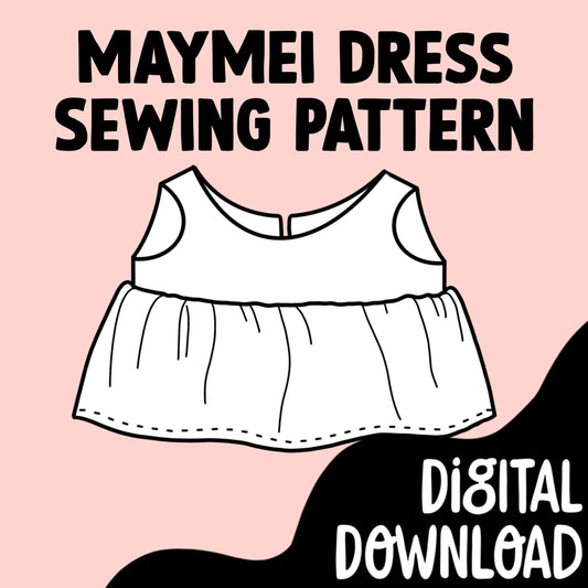 MayMei Dress Sewing Printable PDF Pattern Instructions DIY Digital Download