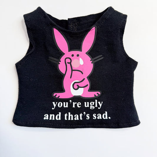 Happy Bunny Black Doll Tank Top